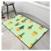 NEvka Stone Bath Mat, Green Cactus Diatomaceous Earth Bath Mat Stone - Non-Slip Stone Bath Mats for Bathroom, Fast-Drying Stone Bath Mat, Diatomaceous Earth Bath Stone Mat, Stone Shower Mat (3x5ft) view 1