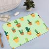 NEvka Stone Bath Mat, Green Cactus Diatomaceous Earth Bath Mat Stone - Non-Slip Stone Bath Mats for Bathroom, Fast-Drying Stone Bath Mat, Diatomaceous Earth Bath Stone Mat, Stone Shower Mat (3x5ft) view 2