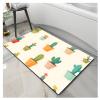 NEVKA Multiple Cactus Patterns Stone Bath Mat,4x6ft/48x72in/120x180cm, Beige Fast Drying Diatomaceous Earth Bath Mat, Non Slip Water Absorbent Shower Mat Easy to Clean view 1