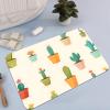 NEVKA Multiple Cactus Patterns Stone Bath Mat,4x6ft/48x72in/120x180cm, Beige Fast Drying Diatomaceous Earth Bath Mat, Non Slip Water Absorbent Shower Mat Easy to Clean view 2