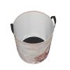 Blush Pink Rose Gold print Laundry Basket Waterproof Laundry Hamper with Handle Collapsible Organizer Basket Circular portable Storage Bin for Kitchen Living Room Bathroom Closet Car view 2