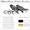 Metal Birds Wall Art-Minimalist Birds Wall Decor, Birds on Branch Metal Wall Decor, Metal Wall Art Birds, Birds Wall Art, Metal Sign Birds, Wall Art for Living Room, Housewarming Gift (25"x 9"| 64x25cm, Sliver) view 4