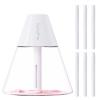 INVODA Mini Humidifiers, 260ml USB Personal Cool Mist Humidifier Cute Volcanoes Desktop Air Humidifier Quiet Night Light Small Humidifiers for Car, Office, Bedroom, Travel (White+6 Cotton Cores) view 1
