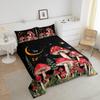 Erosebridal Cute Mushroom Comforter Set Red Black Mushroom Queen Bedding Set for Girls Boys Kids,Wild Fungus Nature Comforter Set Plant Leaves Room Decor Glitter Galaxy Butterfly Bed Set 3Pcs view 4