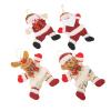 4pcs Christmas Tree Ornaments, Christmas Tree Decorations Pendant Cute Mini Plush Doll Funny Christmas Ornaments Hanging Decorations, Pendant Ornaments Shatterproof for Christmas Tree Home Party view 1
