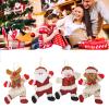 4pcs Christmas Tree Ornaments, Christmas Tree Decorations Pendant Cute Mini Plush Doll Funny Christmas Ornaments Hanging Decorations, Pendant Ornaments Shatterproof for Christmas Tree Home Party view 2