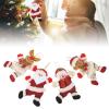 4pcs Christmas Tree Ornaments, Christmas Tree Decorations Pendant Cute Mini Plush Doll Funny Christmas Ornaments Hanging Decorations, Pendant Ornaments Shatterproof for Christmas Tree Home Party view 3