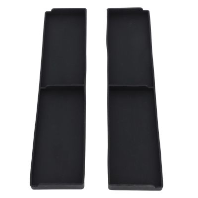 2Pcs Segmented Gel Stove Top Shelf Ideal for Zone Grill and Organizing Spices Stand Rack Perfect As a Holder for Spice Racks (Black)