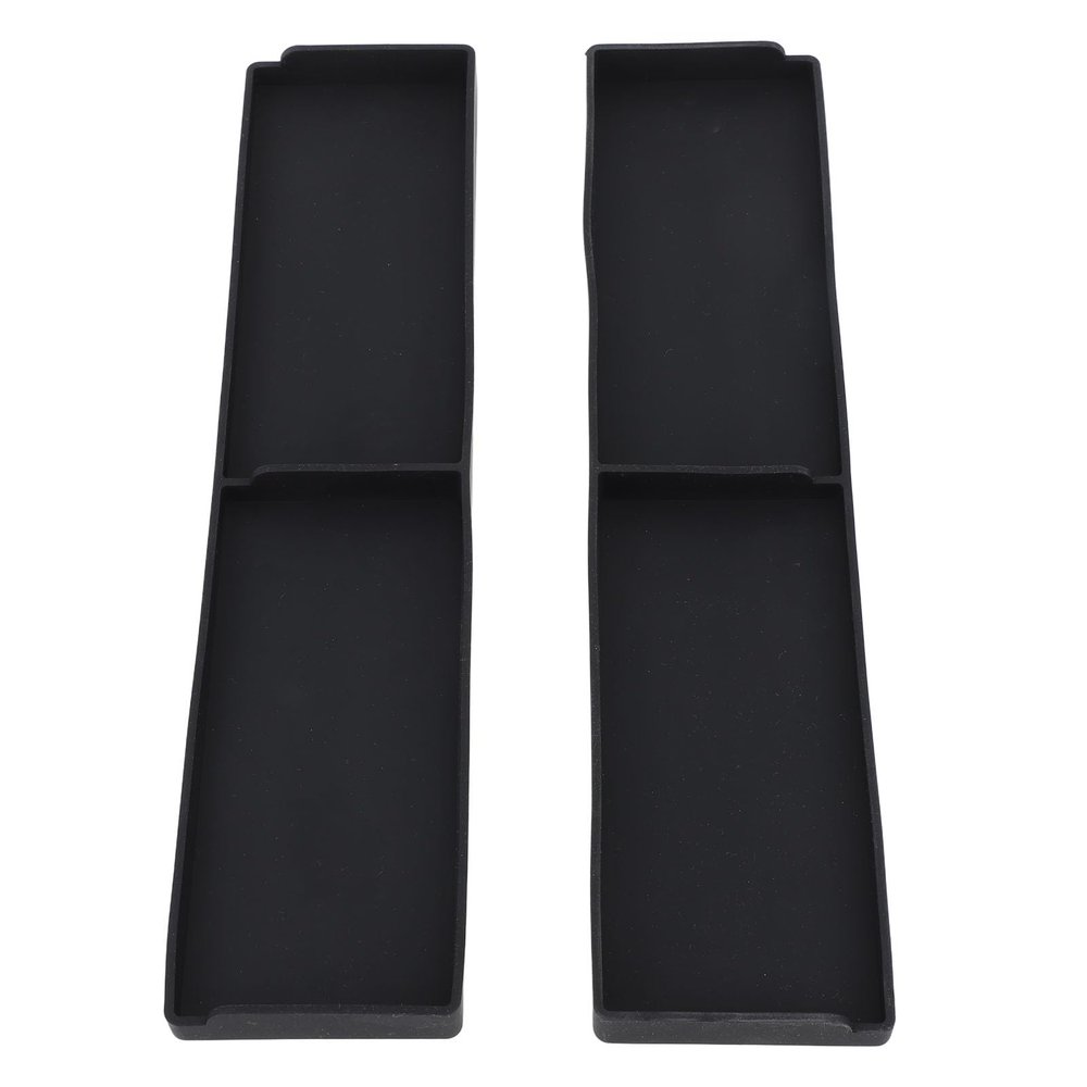 2Pcs Segmented Gel Stove Top Shelf Ideal for Zone Grill and Organizing Spices Stand Rack Perfect As a Holder for Spice Racks (Black)