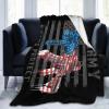 Ak47 Machine Gun Colorful American Flag Throw Blanket for Couch Bed Sofa 60"x50" Super Soft Cozy Flannel Blanket Lightweight Fuzzy Warm Blanket view 1