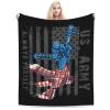 Ak47 Machine Gun Colorful American Flag Throw Blanket for Couch Bed Sofa 60"x50" Super Soft Cozy Flannel Blanket Lightweight Fuzzy Warm Blanket view 2