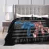 Ak47 Machine Gun Colorful American Flag Throw Blanket for Couch Bed Sofa 60"x50" Super Soft Cozy Flannel Blanket Lightweight Fuzzy Warm Blanket view 3