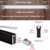 SUCHETA Heavy Duty Aluminum Closet Rod Shelf Support Brackets, Cuttable Wall Mounted Removable Clothes Hanger Bar, for Hallway/Nursery/Laundry Room, 63 60 56 52 48 45 36 32 28 25 24 inch (Color : Gr view 3