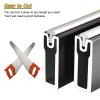 SUCHETA Heavy Duty Aluminum Closet Rod Shelf Support Brackets, Cuttable Wall Mounted Removable Clothes Hanger Bar, for Hallway/Nursery/Laundry Room, 63 60 56 52 48 45 36 32 28 25 24 inch (Color : Gr view 4