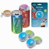 Jokari 2 Click Fizz Keeper Pump and Pour for 12oz Cans 4 Pack Carbonation Preserver with Pump Top for Soda Beer and Seltzer Airtight Spillproof Can Cap for Freshness and Travel Use view 1