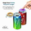 Jokari 2 Click Fizz Keeper Pump and Pour for 12oz Cans 4 Pack Carbonation Preserver with Pump Top for Soda Beer and Seltzer Airtight Spillproof Can Cap for Freshness and Travel Use view 2