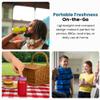 Jokari 2 Click Fizz Keeper Pump and Pour for 12oz Cans 4 Pack Carbonation Preserver with Pump Top for Soda Beer and Seltzer Airtight Spillproof Can Cap for Freshness and Travel Use view 3