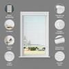 2.5 Inch Cordless Faux Wood Blind, 64.25" W x 72" L - White Plantation Style Venetian Blinds, Over 400 Custom Sizes Starting at 29.97, Room Darkening Shades for Interior Windows by Lumino view 4