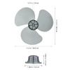 HOMSFOU 12 Inch Electric Fan Replacement Blades 3 Leaf Transparent Black Plastic Fan Blades for Table and Floor Fans Universal 11.22X11.22 Inch Ceiling Accessories view 3