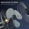 HOMSFOU 12 Inch Electric Fan Replacement Blades 3 Leaf Transparent Black Plastic Fan Blades for Table and Floor Fans Universal 11.22X11.22 Inch Ceiling Accessories view 4