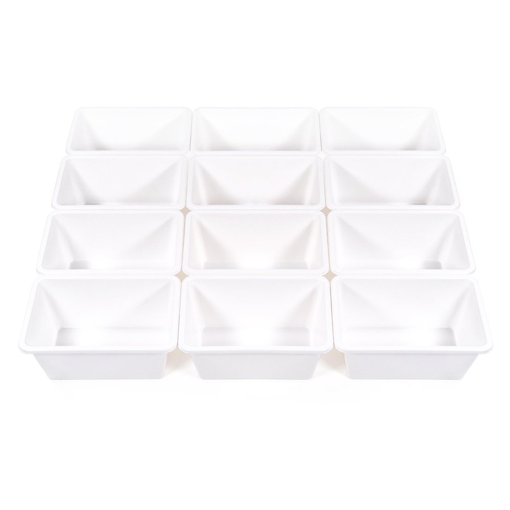 Humble Crew Toy Storage Bins for Kids, Set of 12, White, Small - Sturdy, Colorful Plastic Storage Bins for Classroom, Playroom, Nursery, and More - Premium Toddlers Toy Organizer Bins