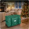 Covermates Keepsakes Rolling Christmas Light Storage Bag Heavy-Duty 600D Polyester with Reels, Wheels, Carry Handles & ID Window Holiday Light Organizer, Green Snowflake view 2
