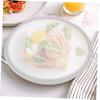BESTOYARD Silicone Fresh Cover Microwave Lids Covers Microwavable Sealing Lids Dome Food Cover Round Serving Platter Dishes Stretch Lids Microwaves Universal Cake Stand White view 2