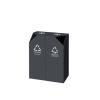 GLigeT Garbage Cans Bins Lobby Vertical Sales Department Lift Entrance Stainless Steel Hotel Mall Plaza Outdoor Fruit Bins Outside Trash Bin (Color : Black Double Barrel Trash Can) view 1