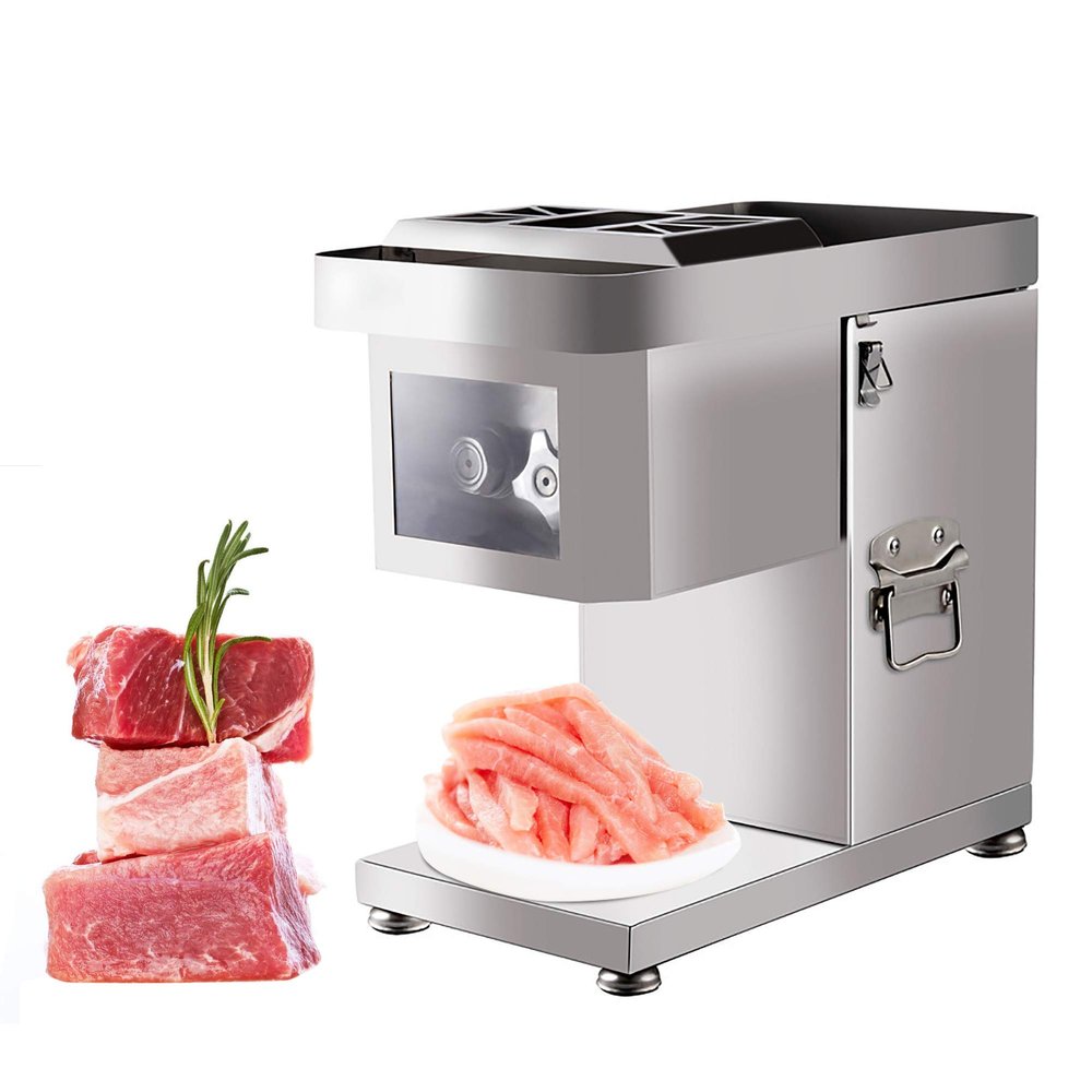1500W Commercial Meat Cutter Machine, Electric Meat Slicer Shredder Processor Cutting Machine, for Beef Pork Vegetable Fruits, (Silver 3.5mm)