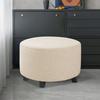 Stretch Ottoman Cover Round Footstools Covers Velvet Jacquard Foot Stool Large Ottoman Slipcover,Anti-Slip Foot Stool Furniture Protector with Elastic Bottom for Living Room Bedroom ( Color : #11 , Si view 2