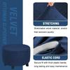 Stretch Ottoman Cover Round Footstools Covers Velvet Jacquard Foot Stool Large Ottoman Slipcover,Anti-Slip Foot Stool Furniture Protector with Elastic Bottom for Living Room Bedroom ( Color : #16 , Si view 4