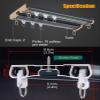 Heavy-duty Curtain Conjoined Double Track Rails Ceiling Mounting, 8 9 10 11 12 13 14 15 16 17 18ft Long Window Curtain Track, Metal Curtain Pole For Bedroom Living Room ( Color : Gold , Size : 22ft/6. view 2
