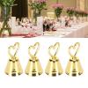 10Pcs Table Card Holder, Table Number Holders European Style Innovative Bell Shaped Place Card Holders for Event Wedding Restaurants (Gold) view 2