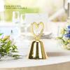 10Pcs Table Card Holder, Table Number Holders European Style Innovative Bell Shaped Place Card Holders for Event Wedding Restaurants (Gold) view 3