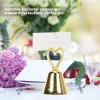10Pcs Table Card Holder, Table Number Holders European Style Innovative Bell Shaped Place Card Holders for Event Wedding Restaurants (Gold) view 4
