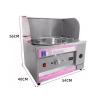 WAOCEO Cotton Candy Machine Commercial Cotton Candy Machine Gas Bench Sugar Bowl Drawing Pattern Manufacturing Cotton Candy Machine with Windshield Style Candy Floss Machine view 2