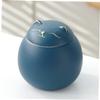 Anneome Ceramic Cat Shaped Tea Canister Lid Sealed Storage Jar Portable Tea Canister for Tea Spices Herbs view 2