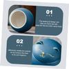 Anneome Ceramic Cat Shaped Tea Canister Lid Sealed Storage Jar Portable Tea Canister for Tea Spices Herbs view 4