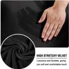 Stretch Ottoman Cover Round Footstools Covers Velvet Jacquard Foot Stool Large Ottoman Slipcover,Anti-Slip Foot Stool Furniture Protector with Elastic Bottom for Living Room Bedroom ( Color : #43 , Si view 3