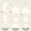 4 Pcs Wooden Nursery Shelf Decor, Cloud Moon and Stars Boho Baby Room Decor for Nursery view 2