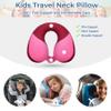 COOLBEBE Kids Travel Neck Pillow, Softly Headrest Travel Pillow for Car & Airplane, Traveling Gifts for Toddler & Children (1, Raspberry Powder) view 2
