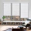 Keego Zebra Windw Blinds Cordless Window Shades Custom Size Zebra Shades Dual Layer Privacy Light Control Easy to Install Zebra Blinds for Windows (White, 67" W x 72" H) view 2