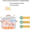 TEMKIN Boiled Egg CookerEgg BoilerEgg SteamerDouble Layer Multifunctional Small Breakfast Machine Egg Steamer Automatic Power Off SteamerSuitable for: Steamed Vegetable Dumplings with Eggs Steam view 4