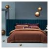 QuKan Bed, Luxury 800TC Cotton Black Duvet Cover Set 4Pcs Soft Bedding Quilt Cover Bed Sheet 2 Pillowcases, Queen, MM-102 view 1