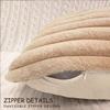 2 Pack 12x20 Pillow Cover Velvet Pillow Covers, Faux Fur Oblong Throw Pillow Covers for Living Room Decorations Throw Pillow Case, Throw Pillow Cover Cushion Cover for Home Sofa Bedroom Car, Khaki view 3