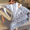 Super Warm Lamb Quilt Winter Blanket,New Super Thick Winter Warm Blanket,Double-Sided Thick Lamb Velvet Duvet Quilt,Soft Comfortable Warmth Winter Quilt,Home Bedroom DoubleTwin Size (Color : E, Siz view 4