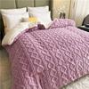 Winter Soft Warm Cashmere Quilt,Thicken Comforter Thicken Lamb Cashmere Blanket,Lamb Velvet Winter Quilt,Soft &,Durable Heavy Quilts,DoubleTwin Size Home Bedroom (Color : Purple, Size : 79x90in( view 1