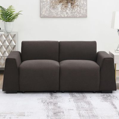 KEVINSPACE 71" Sofa Couch Mid Century Modern Couches for Living Room Small 3 Seater Sofas Couches Loveseat Comfy Sofa Deep Seat Sofa, Boucl Couch for Small Space Bedroom, Home, Office Dark Brown