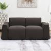 KEVINSPACE 71" Sofa Couch Mid Century Modern Couches for Living Room Small 3 Seater Sofas Couches Loveseat Comfy Sofa Deep Seat Sofa, Boucl Couch for Small Space Bedroom, Home, Office Dark Brown view 1