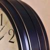 LIPJIA Wall Clock,Wrought Iron Antique-Look Brown Round Wall Hanging Double Sided Two Faces Retro Station Clock Round Chandelier Wall Hanging Clock Home Dcor Wall Clock view 3